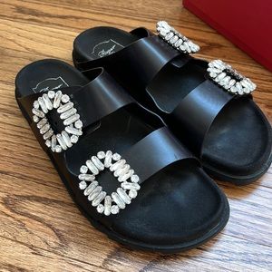 Roger Vivier Viv Sandals slides buckle 39